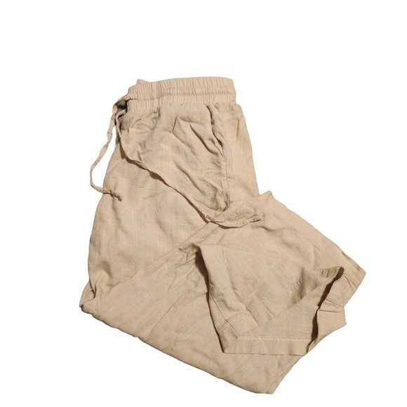Nastygal Linen Drawstring Cropped Pants Womens Size Medium - Picture 3 of 3